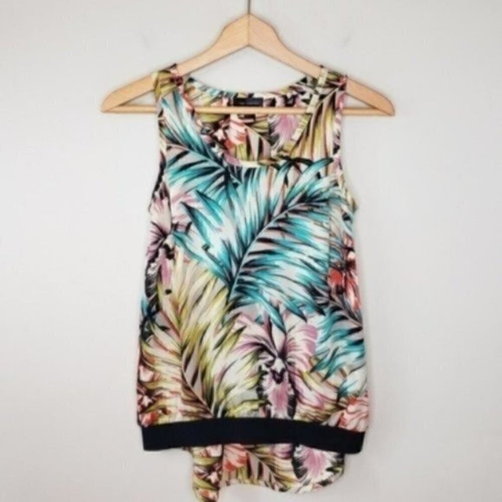 The Limited Colorful Tropical Print Tank Blouse Size XS